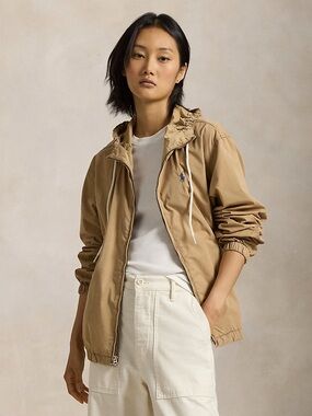 Polo by Ralph Lauren Tan Hooded Bomber Jacket